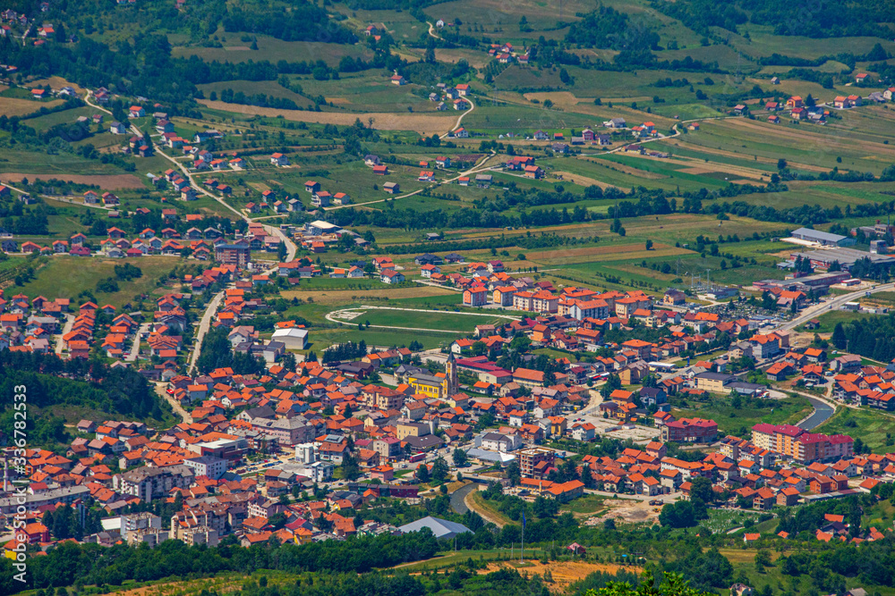 View to the city of Gornji Vakuf