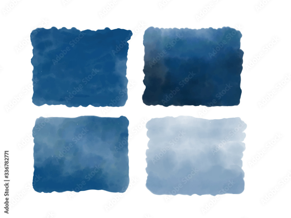 Fototapeta premium Abstract Fresco & Watercolor Backgrounds inspired by Pantone 2020 Color of the Year: Classic Blue