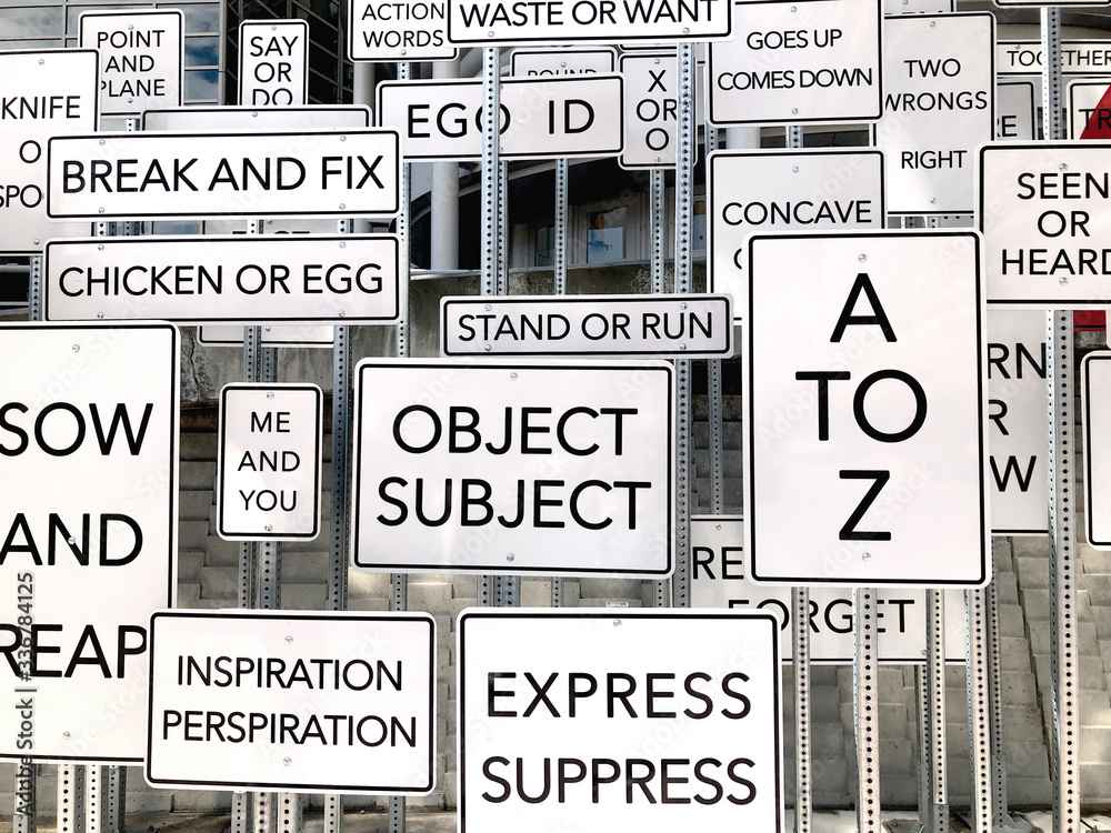 Signs and signs stock photo adobe stock
