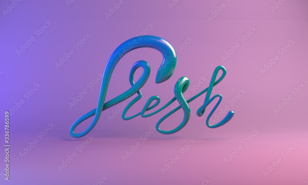 Fresh beautiful 3D Letter of puffy font 3d image spring prosperity Fresh beautiful 3D Letter of puffy font 3d image spring prosperity