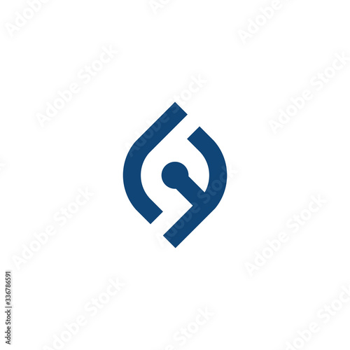 Initial letter lf or fl logo vector design template