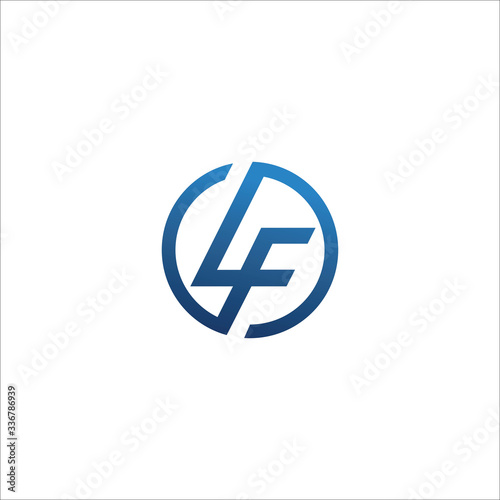 Initial letter lf logo or fl logo vector design template photo