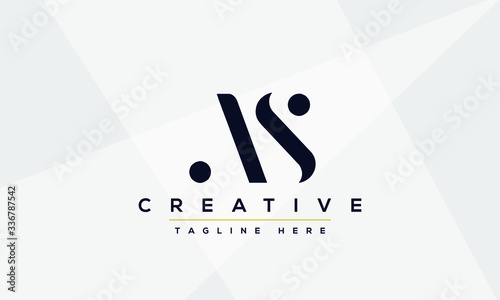 AS Letter Logo Design. Creative Modern A S Letters icon vector Illustration.