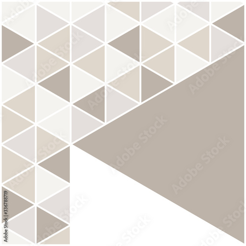 Vector template square cards made of triangles. © velikiyzayats