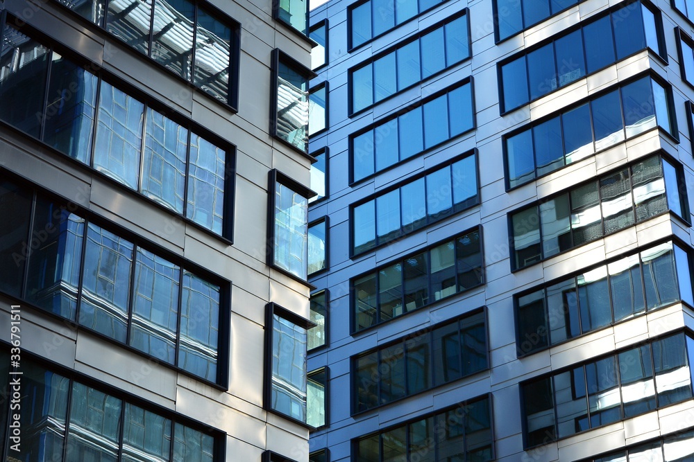 Office building in city center on a background closeup Office building in city center on a background closeup