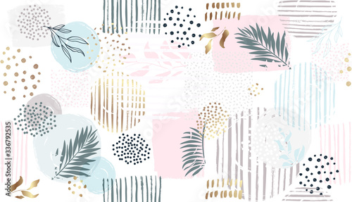 Seamless floral pattern. Vector hand draw