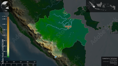 Sumatera Selatan, Indonesia - composition. Physical photo