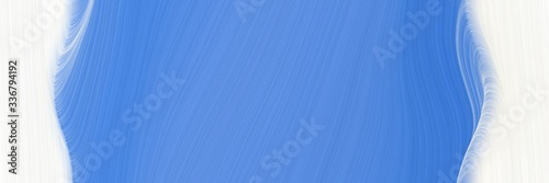 modern dynamic designed horizontal header with corn flower blue, white smoke and sky blue colors. graphic with space for text or image. can be used as header or banner