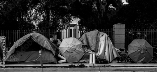 homeless encampment  photo