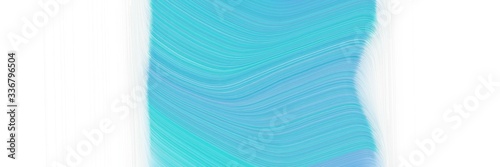 modern decorative horizontal header with medium turquoise, white smoke and baby blue colors. graphic with space for text or image. can be used as header or banner