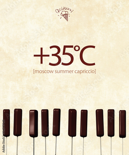Photography moscow capriccio fake ice cream commercial poster