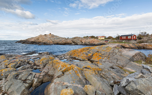 Rocky island in Stockholm a...