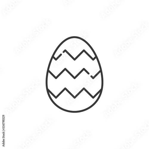 Easter egg. Outline icon. Celebration vector illustration