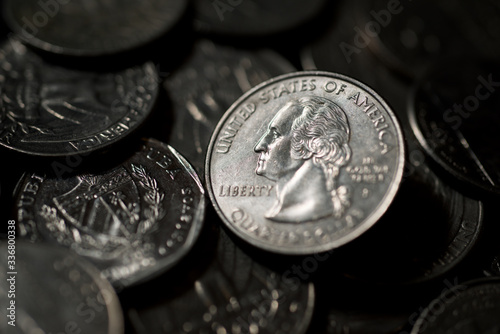 Quarter dollar coins