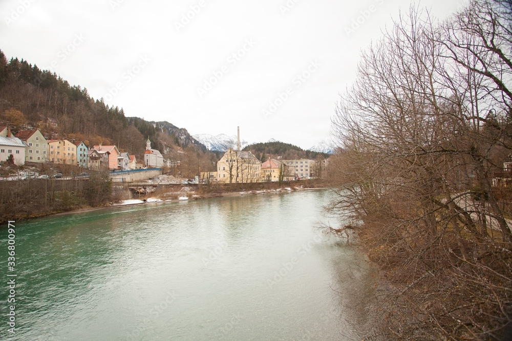 Fototapeta premium Beautiful panoramic landscape in German Alps