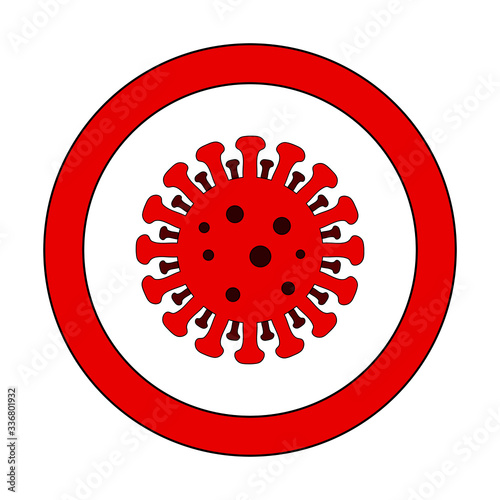 Divieto Coronavirus vettoriale 