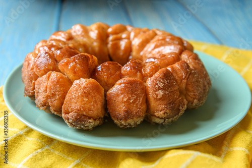 Photography Monkey Bread with Caramel and Cinnamon.