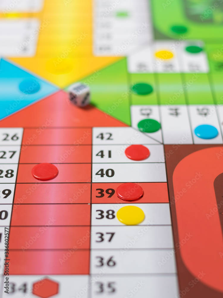 board game. of parchis to play with the family and not be bored Stock ...