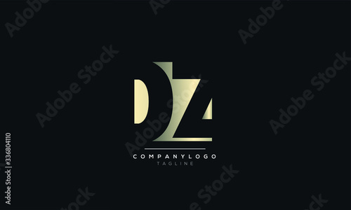 DZ ZD D Z Letter logo alphabet monogram initial based icon design