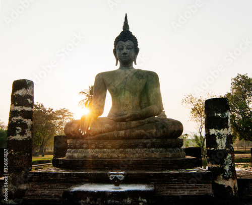 Ancient Buddhist ruins in Sukhothai Historical Park in Sukhothai Province, Thailand, Southeast Asia photo