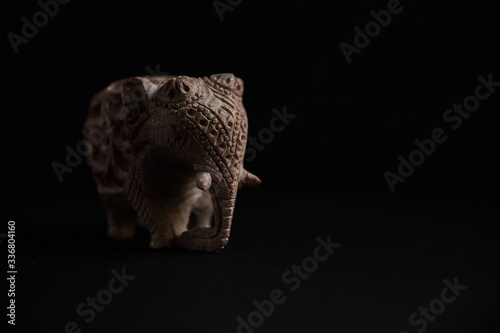 Stone elephant figurine