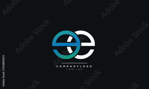 EE E Letter logo alphabet monogram initial based icon design