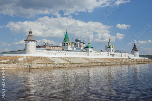 Nizhny Novgorod, Russia. Trinity Makaryevsky zheltovodsky monastery, located on the banks of the Volga river in the Nizhny Novgorod region in the summer. photo