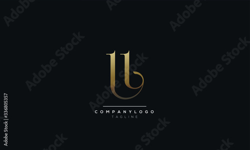 LI Letter logo alphabet monogram initial based icon design