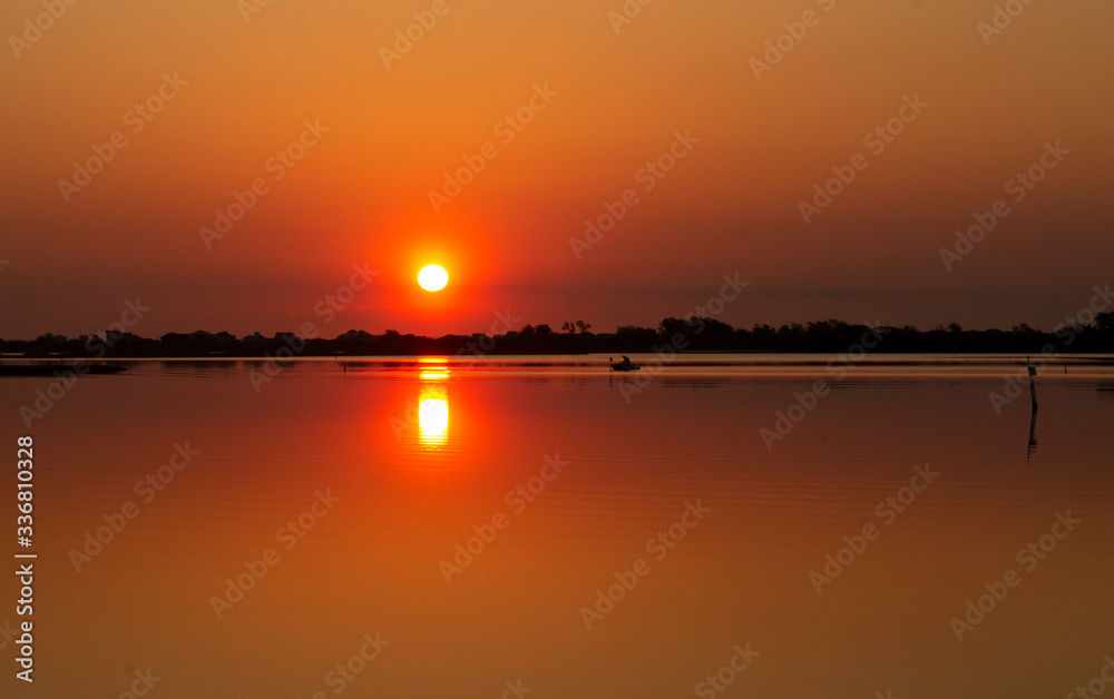 Red Sun Sunrise on the Inter Coastal Waterway