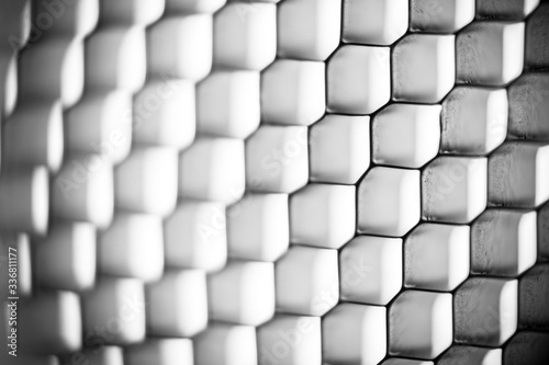 Fototapeta Naklejka Na Ścianę i Meble -  gray iron honeycomb background