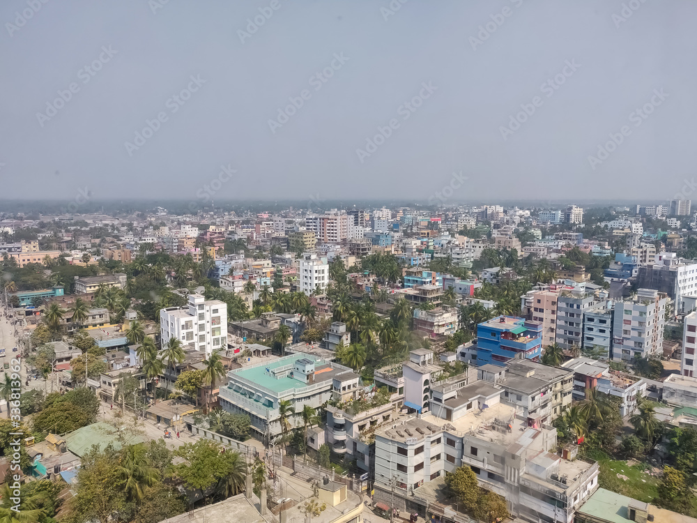 Panorama view of Khulna city skyline and skyscraper in Bangladesh