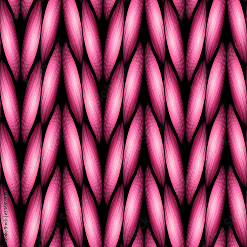 illustration of pink knitted texture seamless pattern. Can be tiled