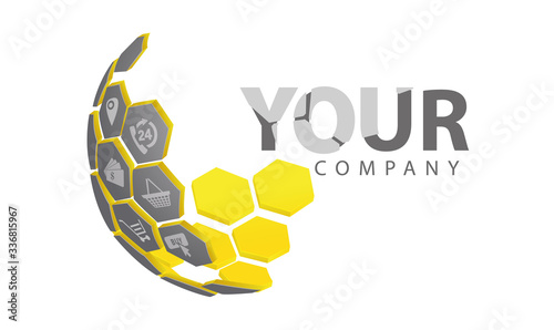 Abstract company logo, vector.