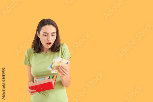 Surprised young woman with ...