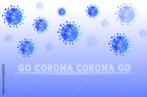 Covid-19 infection network and infected locations. Coronavirus healthcare banner