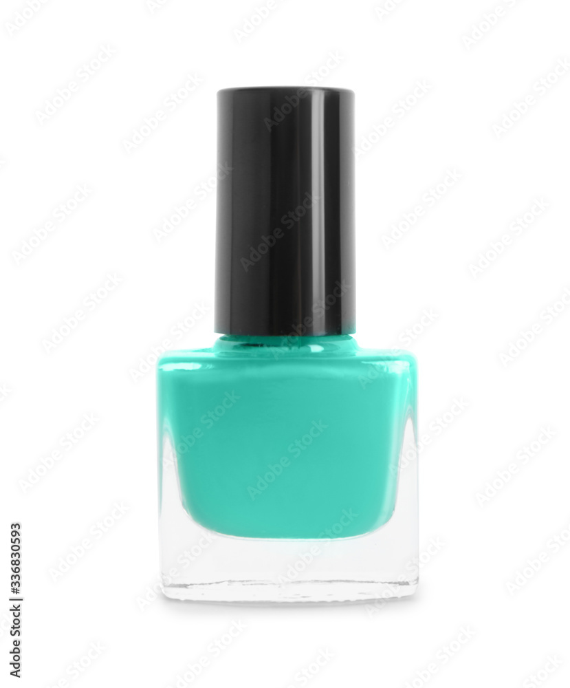 Bottle of nail polish on white background Bottle of nail polish on white background