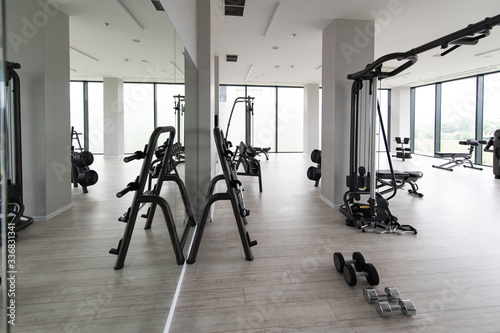 Large Modern Gym With Workout Equipment