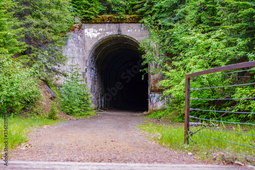 Fototapeta Naklejka Na Ścianę i Meble -  Railway tunnel Hiawatha Trail Idaho
