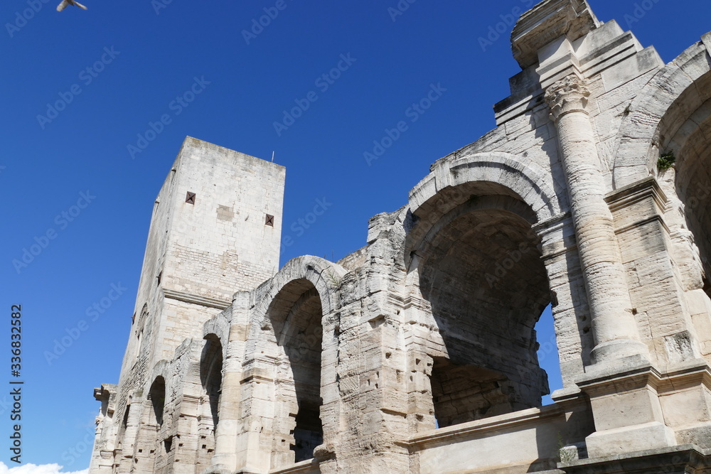 Detail römisches Amphitheater in Arles / Frankreich