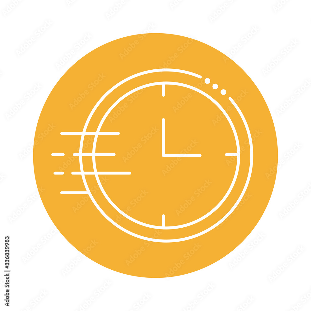 clock wall time block line style icon vector illustration design clock wall time block line style icon vector illustration design