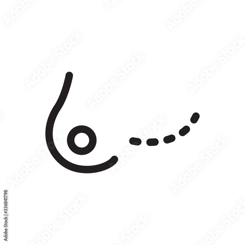 female breast surgery line icon, vector illustration