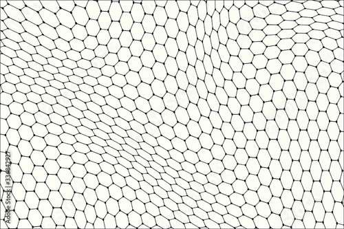 Wallpaper Mural abstract wavy background with polygonal shapes. this is the representation also a honeycomb chemical/atomic lattice structure of a material known as graphene. Torontodigital.ca