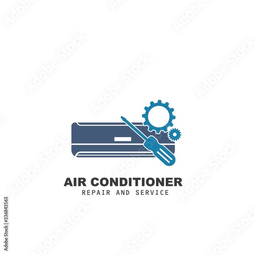 airconditioner repair and service vector icon illustration design