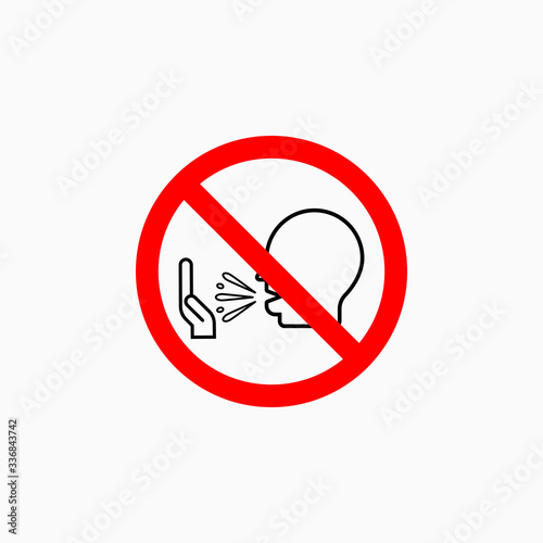 no cough icon, do not sneeze vector