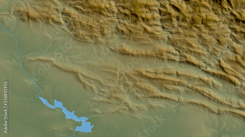 Dihok, Iraq - outlined. Physical