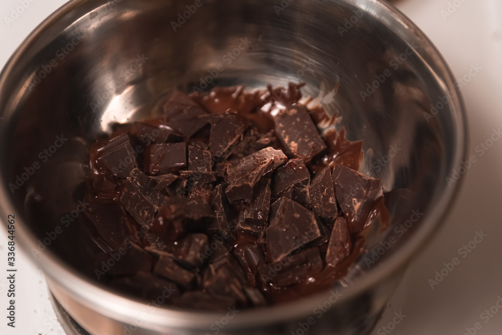 Chocolate handmade candies on a kitchen table Chocolate handmade candies on a kitchen table