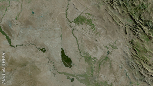 Sala ad-Din, Iraq - outlined. Satellite photo