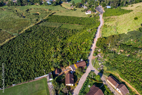  Rural landscape photographed in Burarama, a district of the Cachoeiro de Itapemirim County, in Espirito Santo. Atlantic Forest Biome. Picture made in 2018. photo