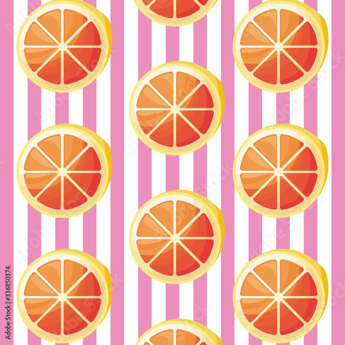 pattern of sliced oranges fruits