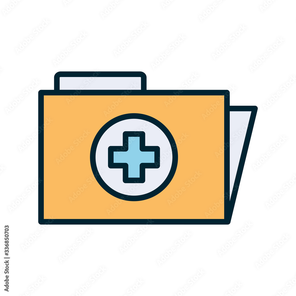 Isolated file with cross line and fill style icon vector design
